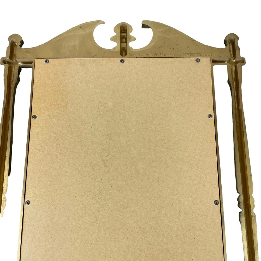 MCM 1950s Gold Eagle Gaudy Large Mirror USA Made Vintage Patina Syroco Filagree